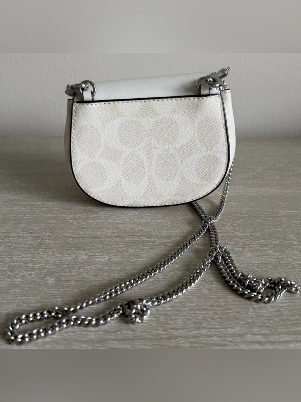 Coach White Mini Saddle Crossbody with Silver Hardware - Picture 5 of 12